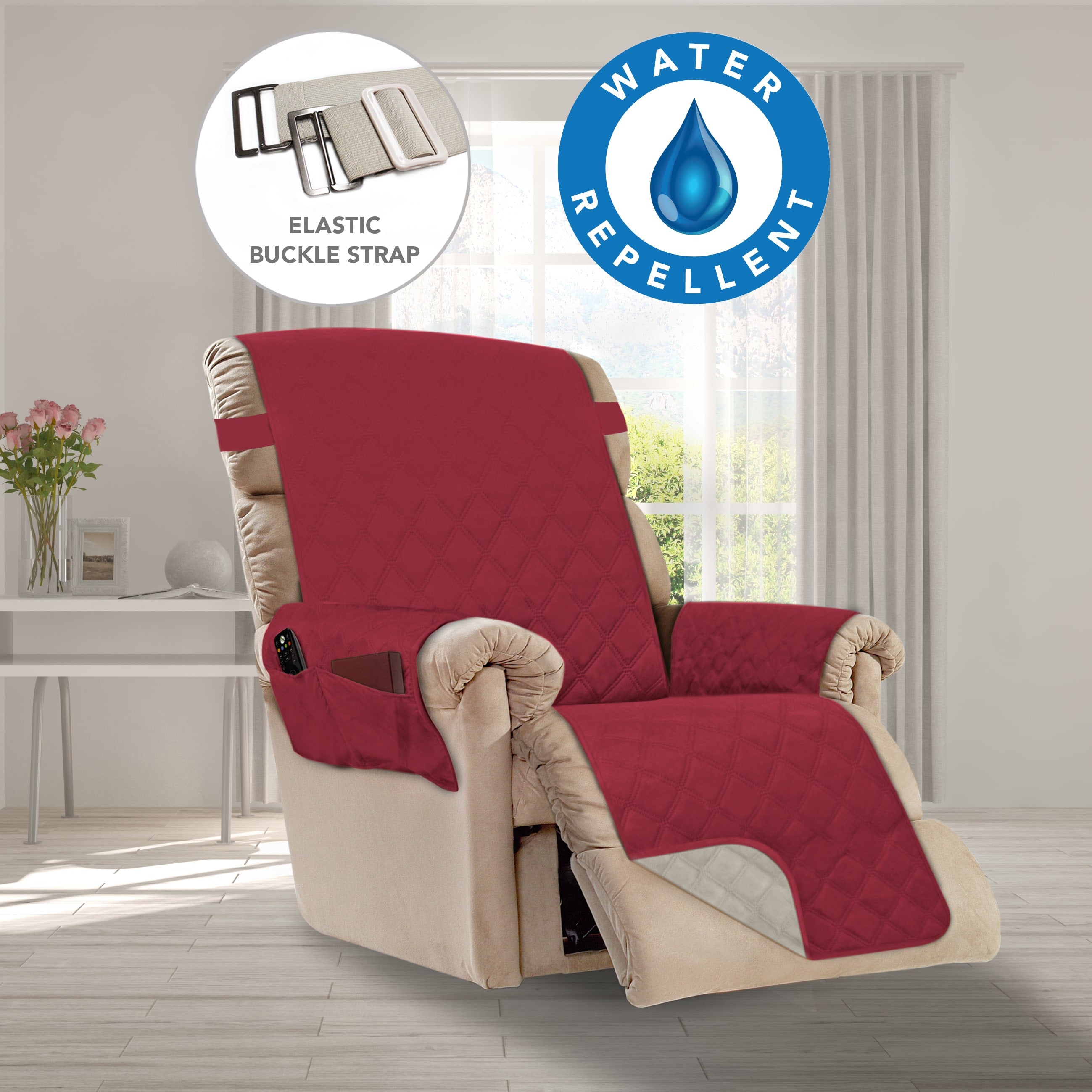 Waterproof Quilt Reversible Oversized Recliner Cover Comfii Home