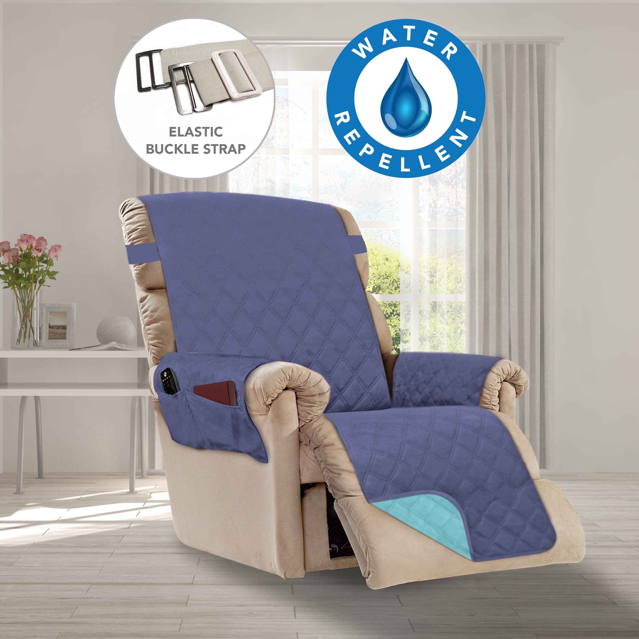 Waterproof Quilt Reversible Oversized Recliner Cover Comfii Home