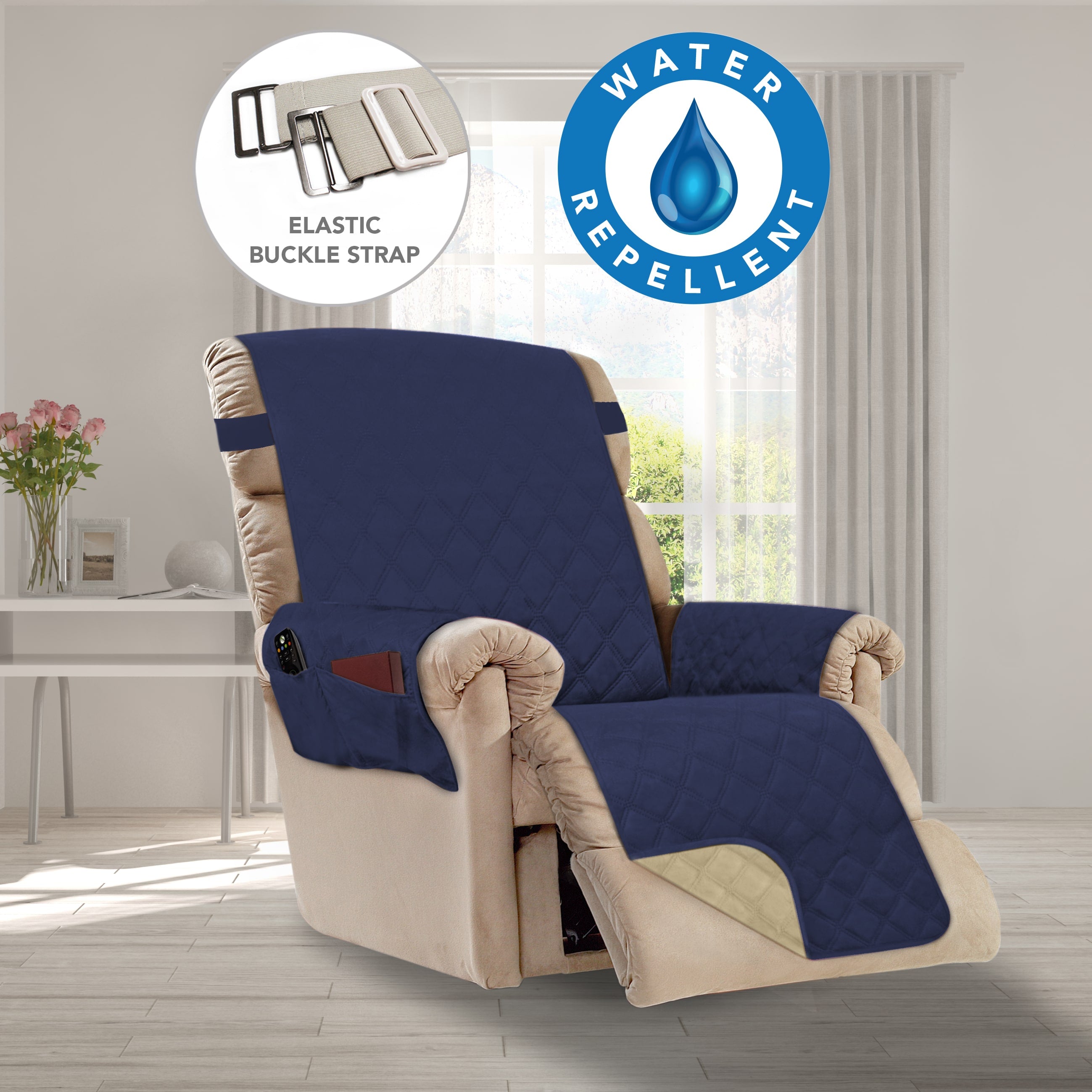 Waterproof Quilt Reversible Oversized Recliner Cover Comfii Home